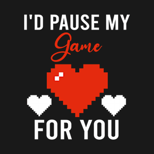 Valentines Day Funny Gamer Video Games Gaming Gift Boy Girls T-Shirt