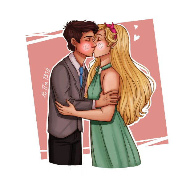 Star and Marco first kiss by ritta1310