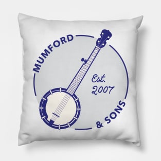 Mumford and Sons Banjo (Blue/Grey) Pillow