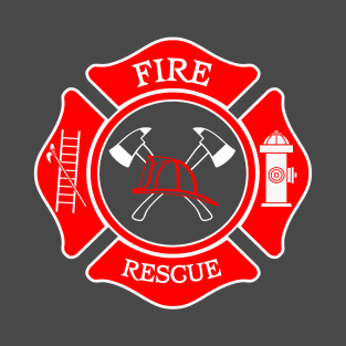 Fire Rescue maltese cross T-Shirt