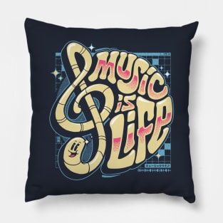 Music is life V2 - funny musician lover Pillow