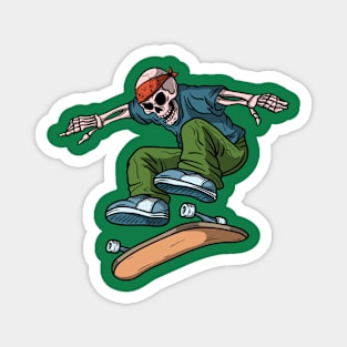 Skateboarding skeleton Magnet