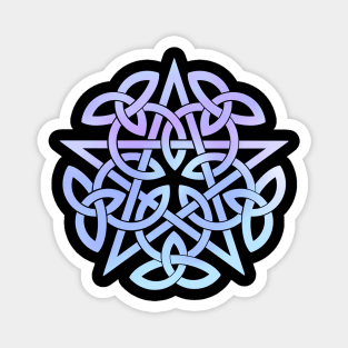 Blue Pentagram. Celtic knot Magnet