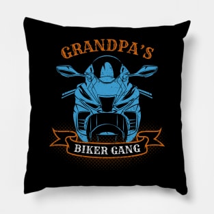 Grandpa's Biker Gang Father's Day Pillow