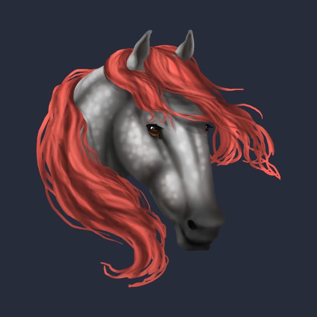 Horse Head - Dapple Peach Mane by FalconArt