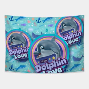 Dolphin love v2 Tapestry