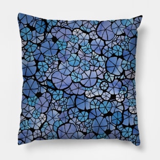 Blue Morning Glory Pillow