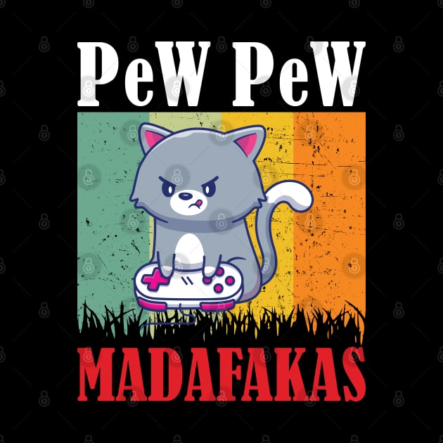 Pew Pew Cat Gaming Cat by CRE4TIX