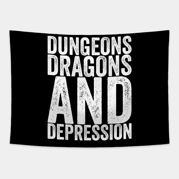 Dungeons Dragons And Depression Tapestry by shirtsbase