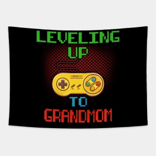 Promoted To Grandmom T-Shirt Unlocked Gamer Leveling Up Tapestry