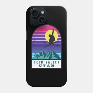 Ski Deer Valley Utah Retro Sunset Phone Case