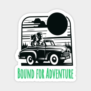 Journey Awaits - Sibling Road Trip Emblem Magnet