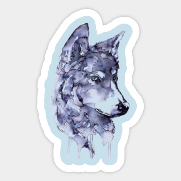Watercolor Painting Gray Wolf Art Drawing Watercolor Fox Gray