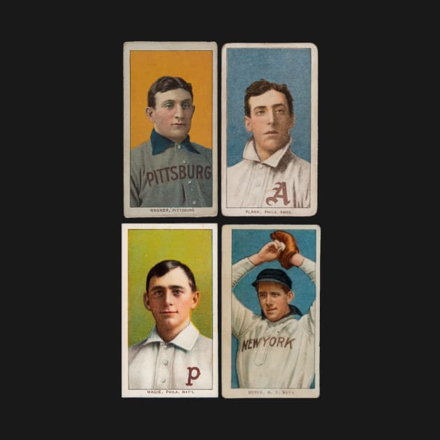 T206 Big Four Cards - Wagner, Plank, Magie, & Doyle by BlackBoxHobby