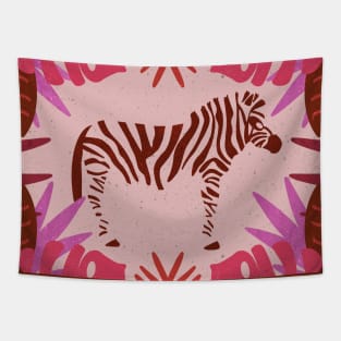 Tropical Zebra (Punch) Tapestry