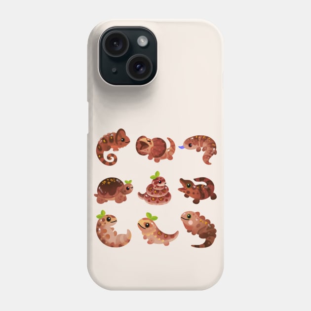 Chocolate Reptiles Phone Case by pikaole