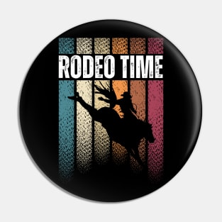 Rodeo Time Western Cowboy Pin