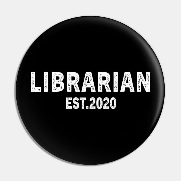 Librarian Est 2020 Graduation Gift Pin by followthesoul