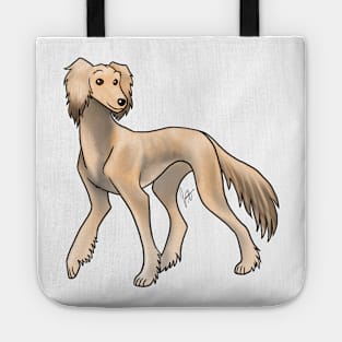 Dog - Saluki - Fawn Feathered Tote