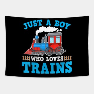 Train Birthday  Who Loves Trains Toddler Kids Tapestry