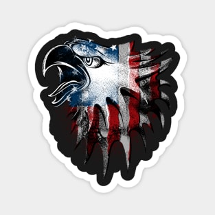 American Bald Eagle Patriotic USA Flag Magnet