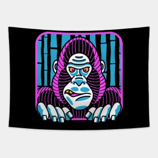 Angry Psychedelic Gorilla Tapestry