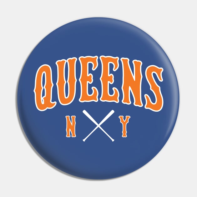 Queens 'New York' Baseball Fan: Represent Your Borough T-Shirt T-Shirt Pin by CC0hort