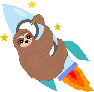 Space Bound Sloth Magnet