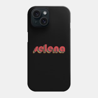 Selena - Retro Rainbow Typography Style 70s Phone Case