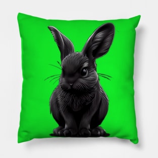 Black Bunny Pillow