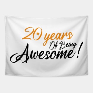 Celebration of 20th, 20 Years Of Being Awesome Tapestry