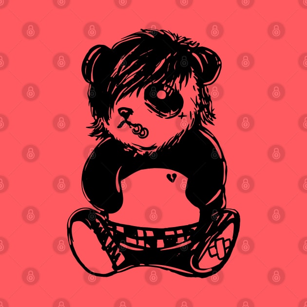 Emo Panda by popcornpunk