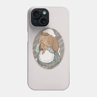 Edwardian Bunny Illustration Phone Case