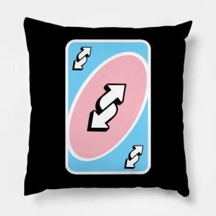 reverse uno trans card Pillow