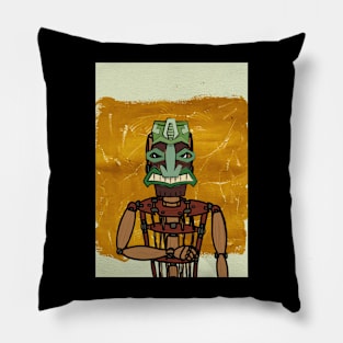 Josh NFT - PuppetMask with HawaiianEye Color and PaintedSkin on OpenSea Pillow