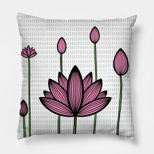 Lotus Madhubani Art Pillow