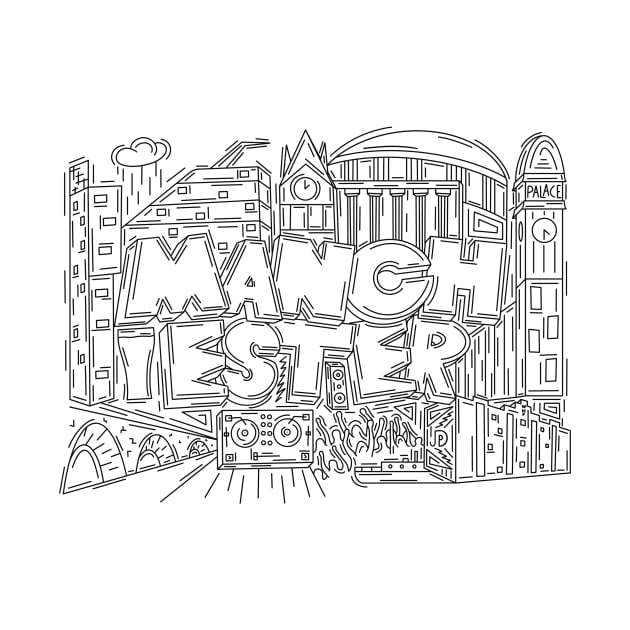 Manchester Doodle by JDP Designs