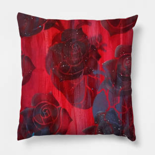 Rose are red hearts are blue Pillow