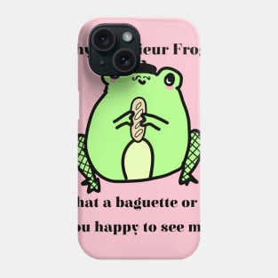 Saucy Frogs Around Europe ; Monsieur Frog Phone Case