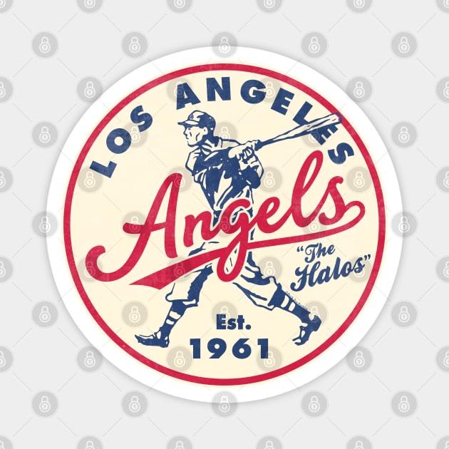 Old Style Los Angeles Angels by Buck Tee Magnet by Buck Tee
