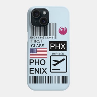 Phoenix United States travel ticket Phone Case