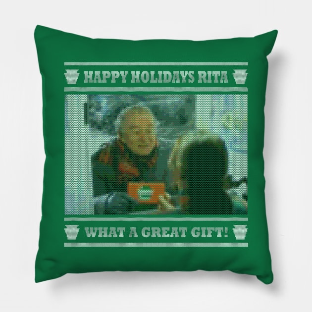 Happy Holidays Rita Pillow by OptionaliTEES