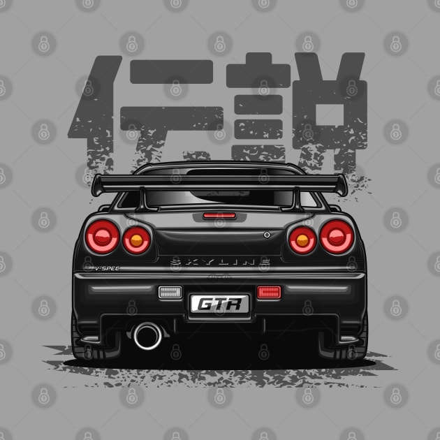 Monster Skyline GTR R34 (Brilliant Black) by Jiooji Project