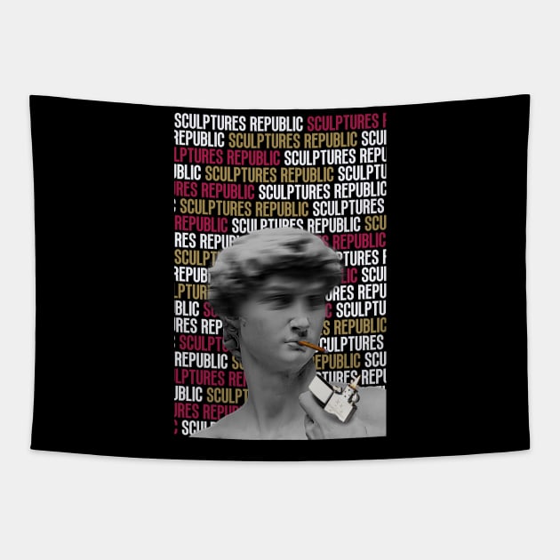 David sculpture pop-art design Tapestry by Sculptures Republic 