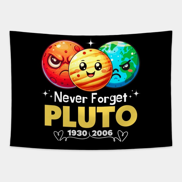 Never Forget Pluto Tapestry by Etopix