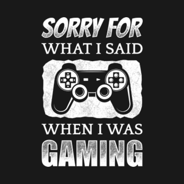 Sorry For What I Said When I Was Gaming by CreativeSalek