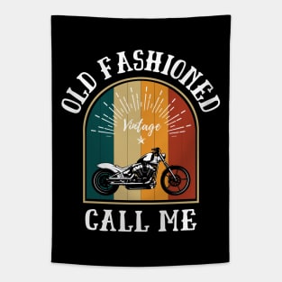 Call Me Old Fashioned, Vintage Motorcycle. Tapestry