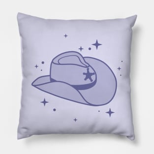 Lilac Cowboy Hat Cowgirl Aesthetic Pillow