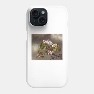 Rose painting, Hummingbird and Apple Blossoms (1875), flower painting Phone Case