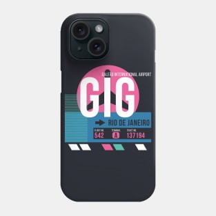 Rio de Janeiro (GIG) Airport Code Baggage Tag Phone Case